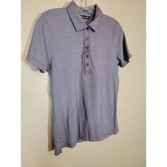 Travis Mathew Women's Polo Shirt Collared Lightweight Short Sleeve Gray Medium - Picture 2 of 7